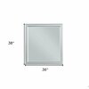 Homeroots 1 x 36 x 38 in. Platinum Wood Mirror 347104